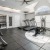 a gym with treadmills